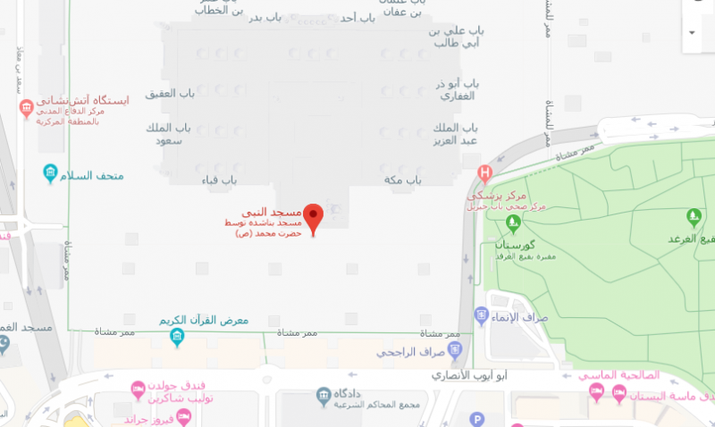پرونده:مسجد النبی در نقشه.PNG